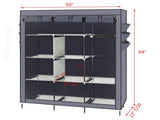 69" High-leg Non-woven Fabric Assembled Cloth Wardrobe Gray 52206518