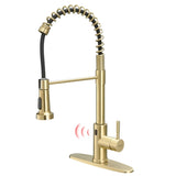 Touchless Kitchen,Hands Free Automatic Smart Kitchen Brushed Nickel Gold Smart Kitchen W1932P156241