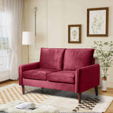 54" Velvet Sofa for Small Spaces, Modern Army Green Fabric Couch with Plush Comfort, Compact Living 32458979