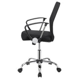 ZUN Black Swivel Office Chair with Casters B062P153790