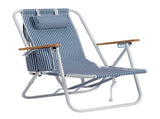 4-Position Adjustable Backpack Beach Chair, Foldable Rustproof Aluminum Frame Lounge Chair with 97614043