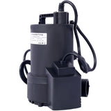 ZUN 1/4 HP Automatic Swimming Pool Cover Pump 120 V Submersible with 3/4 Check Valve Adapter1850 GPH W465127590