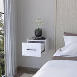 ZUN Elfrida Wall-Mounted Nightstand, Sleek Single-Drawer Design with Spacious Top Shelf B128P148912