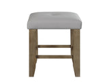 Charnell Gray Synthetic Leather & Oak Finish Counter Height Stool B2726P338681
