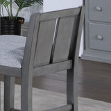 Graham Set of 2 Gray Finish Upholstered Seat 20" Counter Height Chair B061P160000