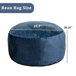 ZUN Bean Bag Chair 4Foot Luxurious Velvet Ultra Soft Fur with High-Rebound Memory Foam for Adults Plush W2510P206579