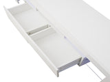 Modern White TV Stand, 20 Colors LED TV Stand w/Remote Control Lights W33131188