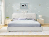 Full Size Kids Upholstered Bed with Oversized Rabbit Ear Headboard, LED Light & 4 Storage Drawers, W1413P384924