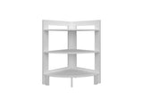 Side Table 31.70" H, with 3 Shelves, 3 Legs, White B097P250831