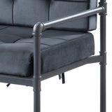 Grey and Sandy Grey Cushion Back Accent Chair B062P185736