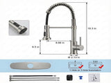 Kitchen Faucet with Pull Down Sprayer Industrial 1 Handle 1 or 3 Hole Faucet for Farmhouse Camper 77368506