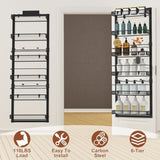 6-Tier Over the Door Pantry Organizer, Large Metal Door Spice Rack, Hanging Heavy-Duty Pantry Door 68119486