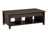 Lift Top Coffee Table Modern Furniture Hidden Compartment and Lift Tabletop Brown 11672381