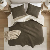 Waffle Knit Chenille Comforter Set Twin B035P294135