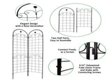4 Pack Metal Garden for Climbing Plants Outdoor 86.7'' x 19.7'' Rustproof Plant Support Rose W158681065