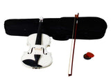 New 4/4 Acoustic Violin Case Bow Rosin White 23313207