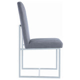 ZUN Grey Cube Base Dining Chair B062P153695