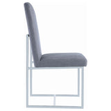 Grey Cube Base Dining Chair B062P153695