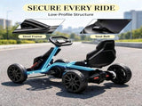 12V Kids Ride On Go Kart Black, EVA Tires, for Pavement & Lawn Driving, 2 Speeds, Safety Belt, 3-8 50507327