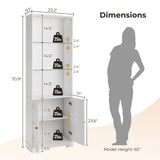 3-layer glass shelf with 2 doors double Z shape LED light strip front curved base feet triammine 45798637