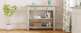 ZUN TREXM Retro Console Table with Drawer and Two Sturdy Shelves for Entryway, Living Room N715P195561E