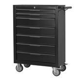 ZUN 7-Drawering Tool Chest Cabinet, Large Capacity Metal Tool Box with Wheels and Cylinder Locking, W3037P242000