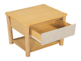 Wood Nightstand,Modern Nightstands with Drawer, Farmhouse Bedside Table for Bedroom Living Room N770P345998N