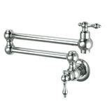 Pot Filler Faucet Wall Mount,with Double Joint Swing Arms Chrome JYC33651CH