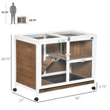 ZUN Pet cage /Wood Rabbit Hutch （Prohibited by WalMart） 71776001