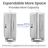 Luggage Sets 3 Piece, Expandable Carry On Luggage with TSA Lock Airline Approved, 100% PC W2098P147844