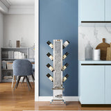 UK style hot sales crushed diamond floating silver mirrored wine bottle holder W3207P285627