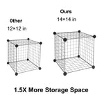 ZUN 16-Cube Organizer Cube Storage Storage Shelves Wire Cube Storage Origami Shelves Metal Grid 22202561
