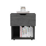 Aberdeeen 19.7-Inch High Nightstand End Table with Open Shelf B200P173172