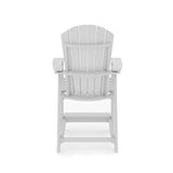 ZUN Dark Gray Adirondack Style Counter Chair – Stylish HDPE Poly Lumber for Dining, Patio, and Garden B195P198789