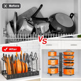 2 Pack Pot and Pan Rack, Pot Rack Organizers, Kitchen Organization & Storage Rack, Adjustable Pot 64091189