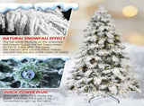 7ft Flocked Scarecrow-Shaped Christmas Tree with 360 Warm White LED Lights, 890 PVC Memory Wire 77585672
