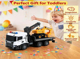2-Piece Kids Construction Vehicle Toy Set, Scania Licensed Tow Truck & Excavator, Friction Drive, 64288257