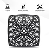 Outdoorr Cast Aluminum Square Table, End Table Side Table for Paio Backyard Pool, Cast Aluminum 77435068