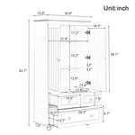 ZUN Tall Storage Cabinet with Three Drawers for Bathroom/Office, White N725P183256K