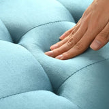 Square velvet upholstered Ottoman with storage space, hidden support hinges with easy to open top, W2941P242272