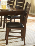 Contemporary Design Dark Oak Finish Wooden Side Chairs Set of 2pc Upholstered Dining Furniture B01156370