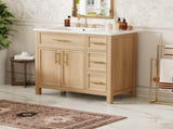 36" Bathroom Vanity with Sink Top, Bathroom Vanity Cabinet with Two Doors and Three Drawers, Solid N725P364205N