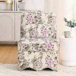 ZUN Flannel single dining chair with soft seat cushion and backrest, no armrests, matching pillow can be W487P221664