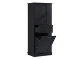 Modern Tall Storage Cabinet Tilt-Out Compartment, Adjustable Shelves, 80LBS Capacity, Soft-Close 68642054