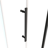 50"-54"W x 72"H sliding shower door, sliding door, with 1/4" tempered glass and Matted Black finish W2122P228622