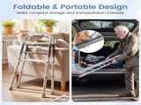 Silver Foldable Walker, 2-Button Folding Mechanism & 7-Level Adjustable Height , 350LBS 04789296