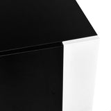 ON-TREND Modern TV Stand 34.2" Non-heating Electric Fireplace, High Gloss Entertainment Center 85586042