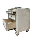 Beige 2-Drawer Nightstand B062P215408