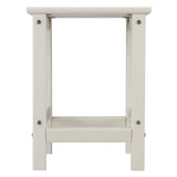 36*36*47cm Single Layer Square HDPE Side Table White 27369810
