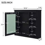 30'' x 28'' Medicine Cabinet, Wall Mounted Bathroom Storage Cabinet, Modern Bathroom Wall Cabinet N710P192495B